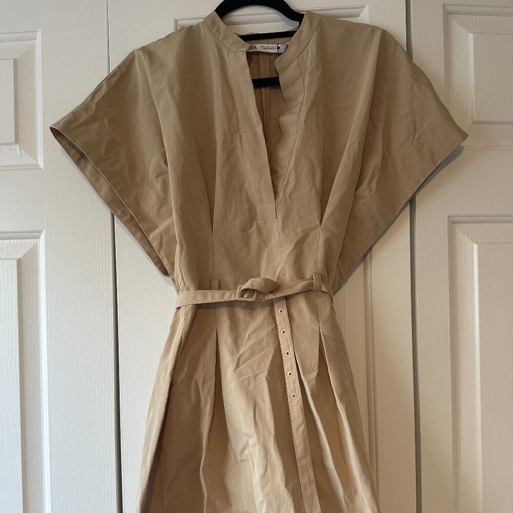 Zara Belted Short Dress - Picture 2 of 2